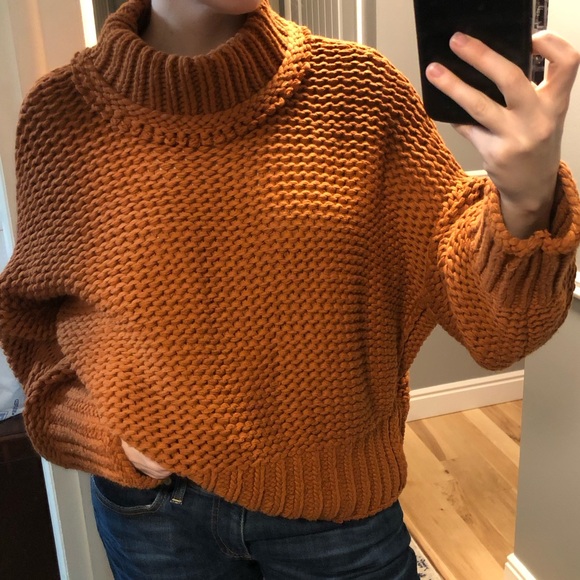 Free People Burnt Orange Sweater - Picture 1 of 4
